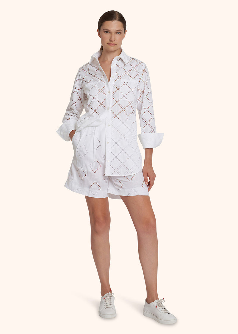 Kiton white shirt for woman, made of cotton - 5