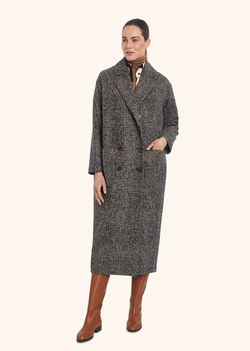 Kiton brown double-breasted coat for woman, made of alpaca - 2