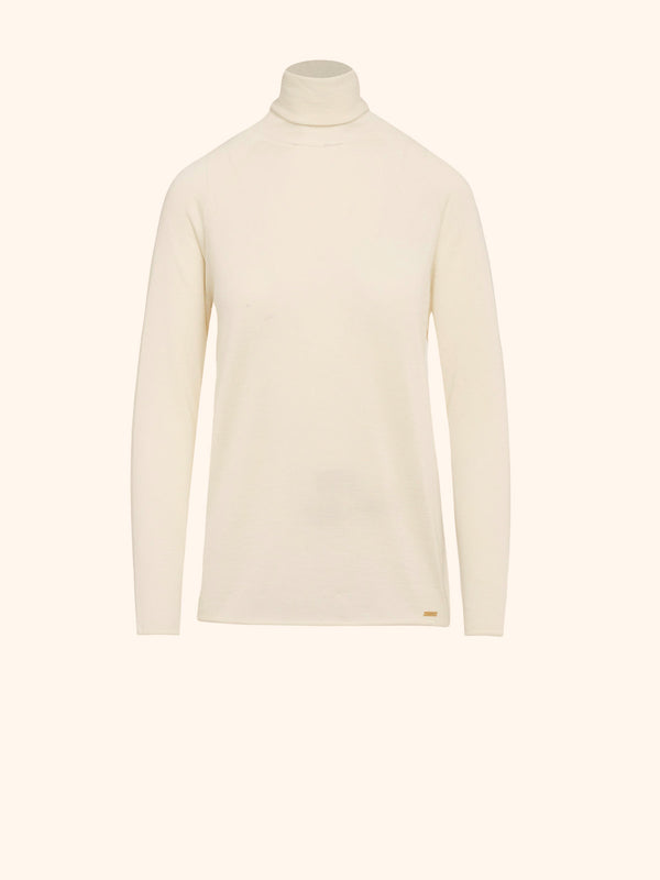 Kiton white jersey for woman, made of cashmere