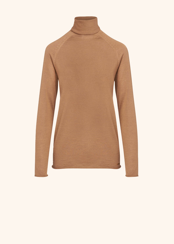 Kiton camel jersey for woman, made of cashmere