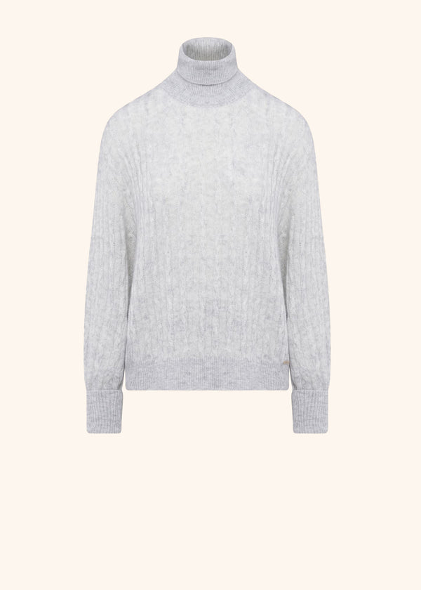 Kiton light grey jersey for woman, made of cashmere