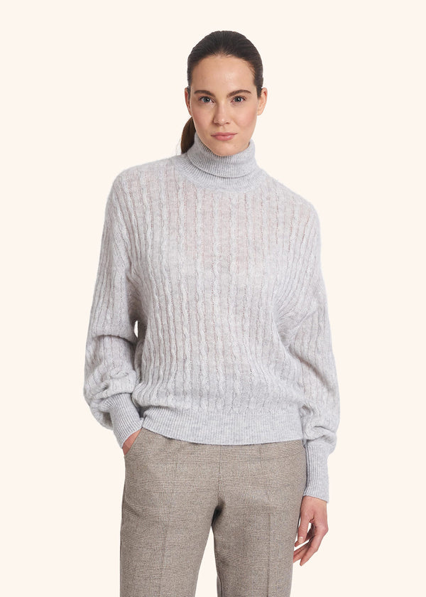 Kiton light grey jersey for woman, made of cashmere - 2