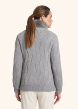 Kiton medium grey sweater for woman, made of cashmere - 3
