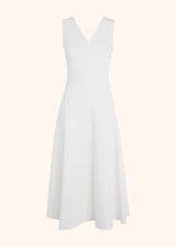 Kiton white sleeveless dress for woman, made of viscose