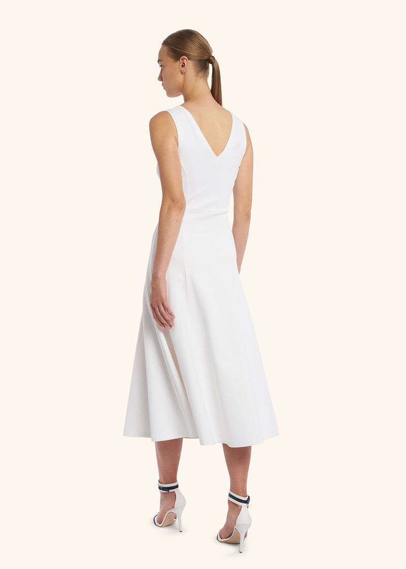 Kiton white sleeveless dress for woman, made of viscose - 3