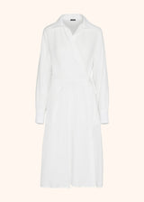 Kiton white dress for woman, made of linen