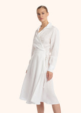 Kiton white dress for woman, made of linen - 2