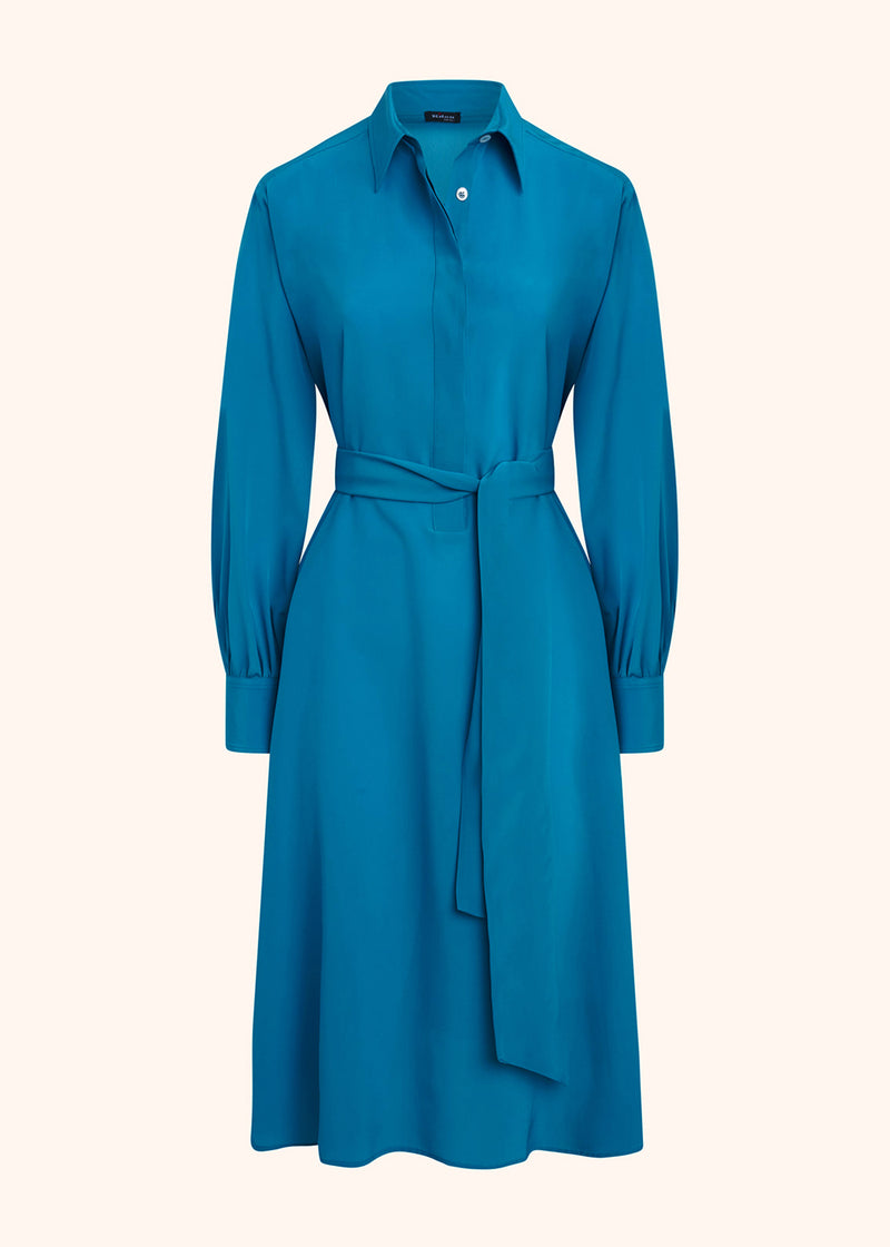 Kiton turquoise dress for woman, made of silk
