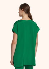 Kiton emerald green shirt for woman, made of silk - 3