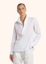 Kiton white shirt for woman, made of linen - 2