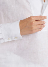 Kiton white shirt for woman, made of linen - 5