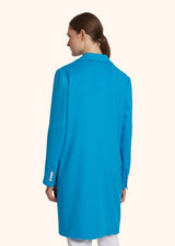 Kiton turquoise single-breasted coat for woman, made of cashmere - 3