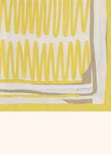 Kiton yellow foulard cm 90x90 for woman, made of silk - 2