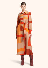 Kiton orange dress for woman, made of silk - 2