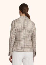 Kiton beige single-breasted jacket for woman, made of linen - 3