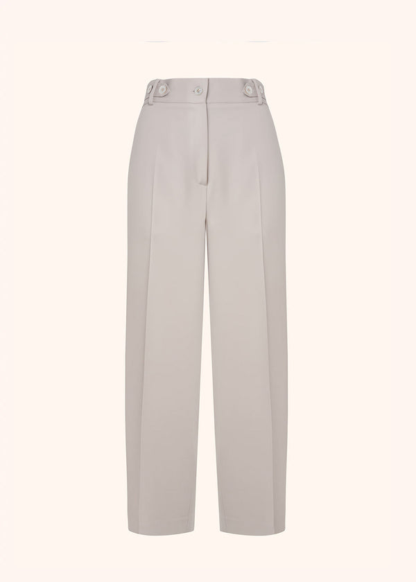 Kiton beige trousers for woman, made of virgin wool