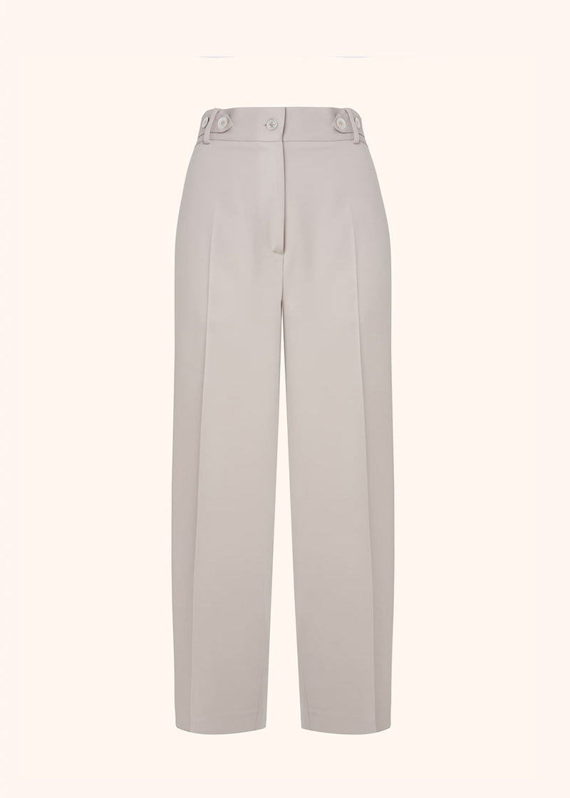 Kiton beige trousers for woman, made of virgin wool