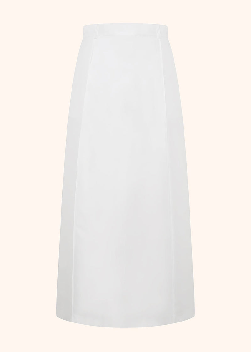 Kiton optical white skirt for woman, made of cotton