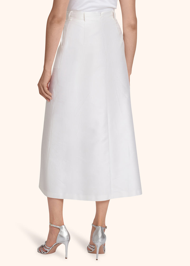 Kiton optical white skirt for woman, made of cotton - 3