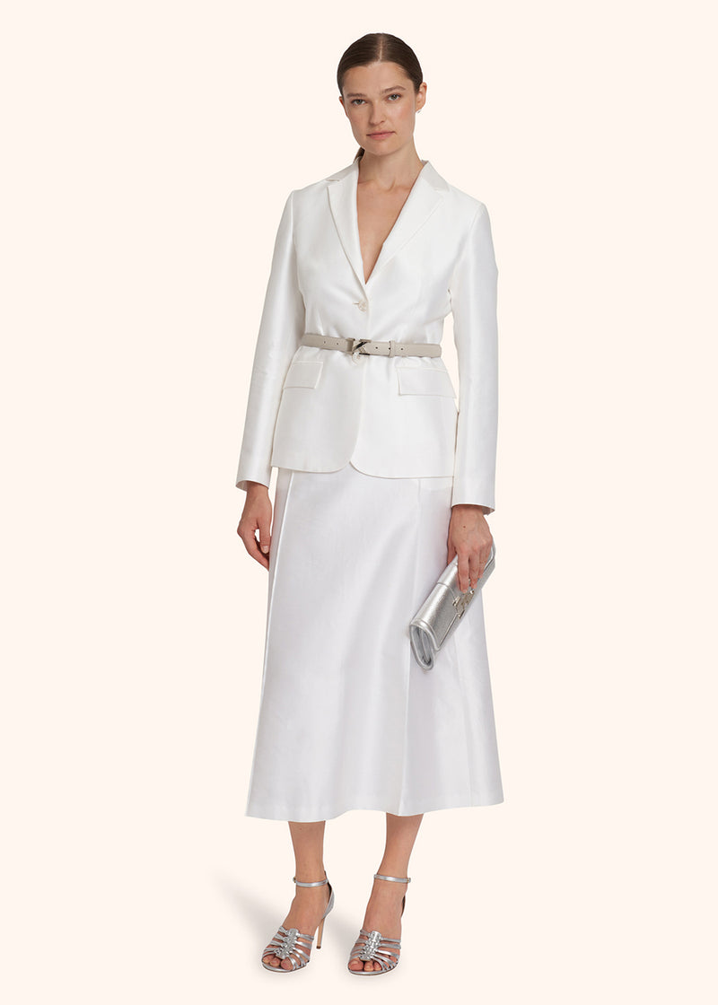 Kiton optical white skirt for woman, made of cotton - 5