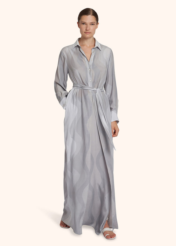 Kiton grey dress for woman, made of silk - 2