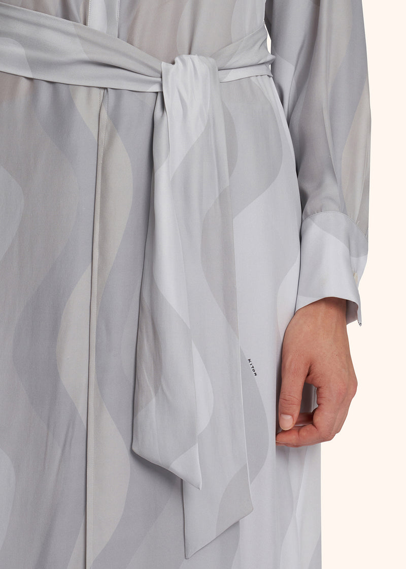 Kiton grey dress for woman, made of silk - 4