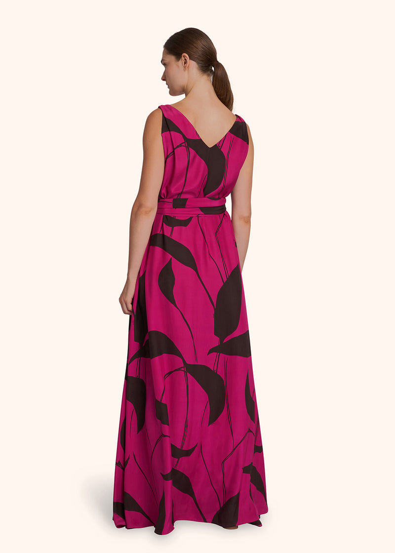 Kiton fuchsia/brown dress for woman, made of silk - 3