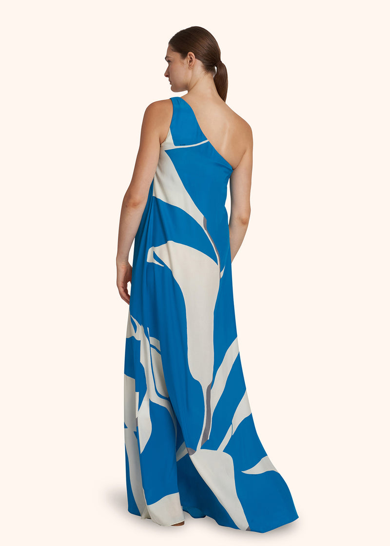 Kiton ocean blue dress for woman, made of silk - 3