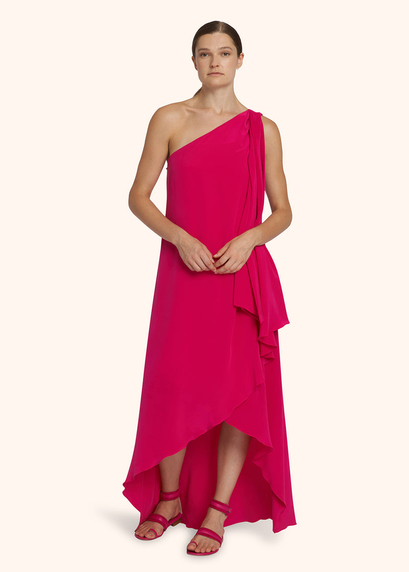 Kiton fuchsia dress for woman, made of silk - 5