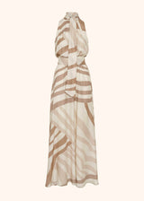Kiton beige sleeveless dress for woman, made of silk