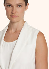 Kiton cream sleeveless vest for woman, made of viscose - 4