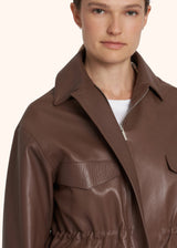 Kiton taupe jacket for woman, made of lambskin - 4
