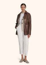 Kiton taupe jacket for woman, made of lambskin - 5