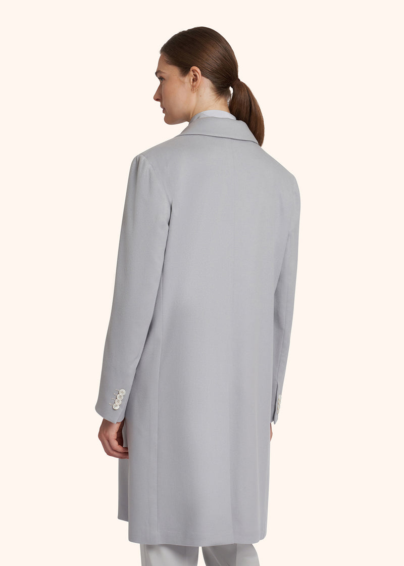 Kiton grey single-breasted coat for woman, made of cashmere - 3