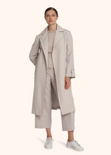 Kiton beige double-breasted coat for woman, made of virgin wool - 5