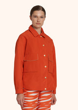 Kiton orange coat for woman, made of polyester - 2
