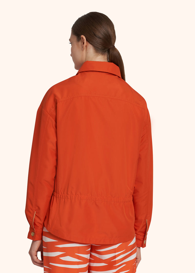 Kiton orange coat for woman, made of polyester - 3