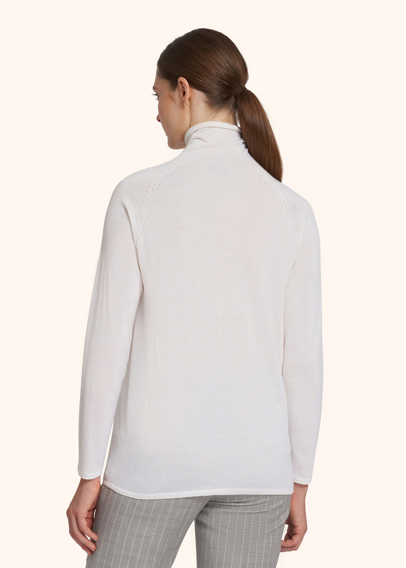 Kiton optical white jersey for woman, made of cashmere - 3