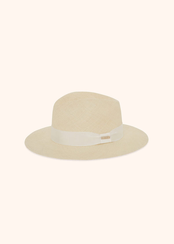 Kiton white hat for woman, made of straw