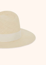 Kiton white hat for woman, made of straw - 3