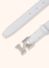 Kiton white belt for woman, made of deerskin - 3