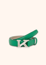 Kiton green belt for woman, made of deerskin