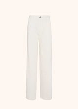 Kiton dirty white jns trousers for woman, made of cotton