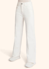 Kiton dirty white jns trousers for woman, made of cotton - 2