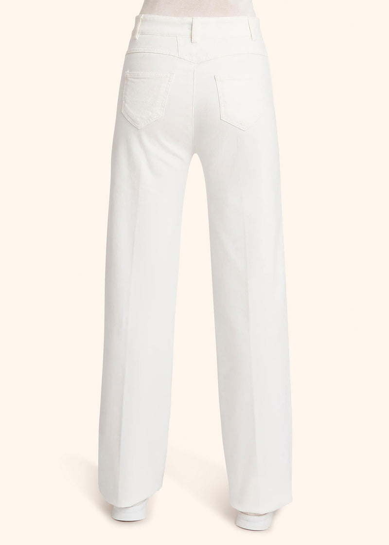 Kiton dirty white jns trousers for woman, made of cotton - 3