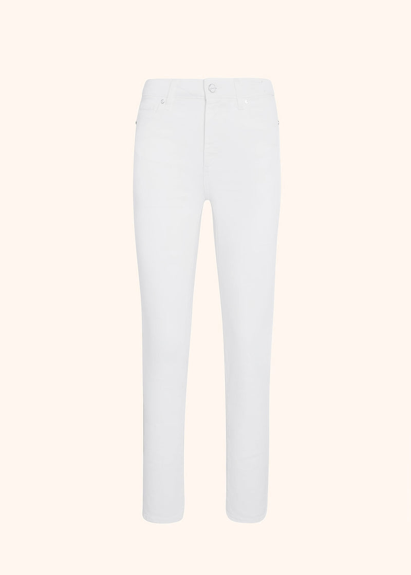 Kiton white jns trousers for woman, made of cotton