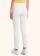 Kiton white jns trousers for woman, made of cotton - 3