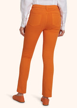 Kiton orange jns trousers for woman, made of cotton - 3