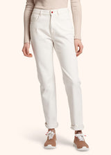 Kiton natur jns trousers for woman, made of cotton - 2