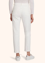 Kiton white jns trousers for woman, made of cotton - 3